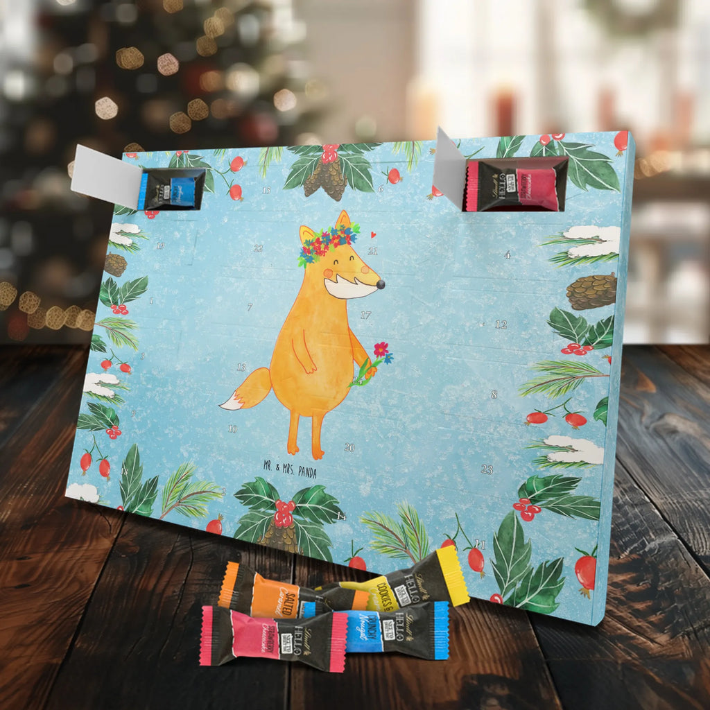 Chocolate advent calendar Fox Flower forest wildlife, clever as a fox, foxes, animal lover, fox girl, flower, flower girl, girlfriends, self-love, me, girlfriend, proof of love, flowers, joy