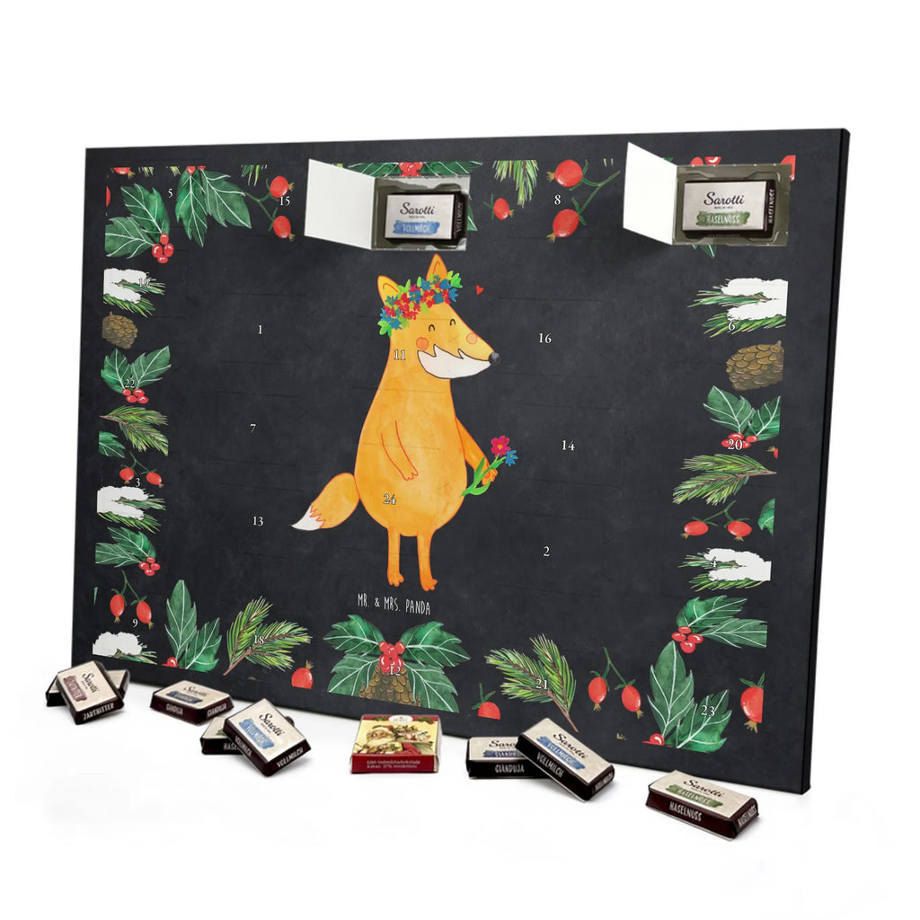 Chocolate advent calendar Fox Flower forest wildlife, clever as a fox, foxes, animal lover, fox girl, flower, flower girl, girlfriends, self-love, me, girlfriend, proof of love, flowers, joy