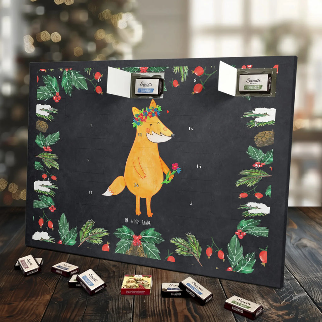 Chocolate advent calendar Fox Flower forest wildlife, clever as a fox, foxes, animal lover, fox girl, flower, flower girl, girlfriends, self-love, me, girlfriend, proof of love, flowers, joy