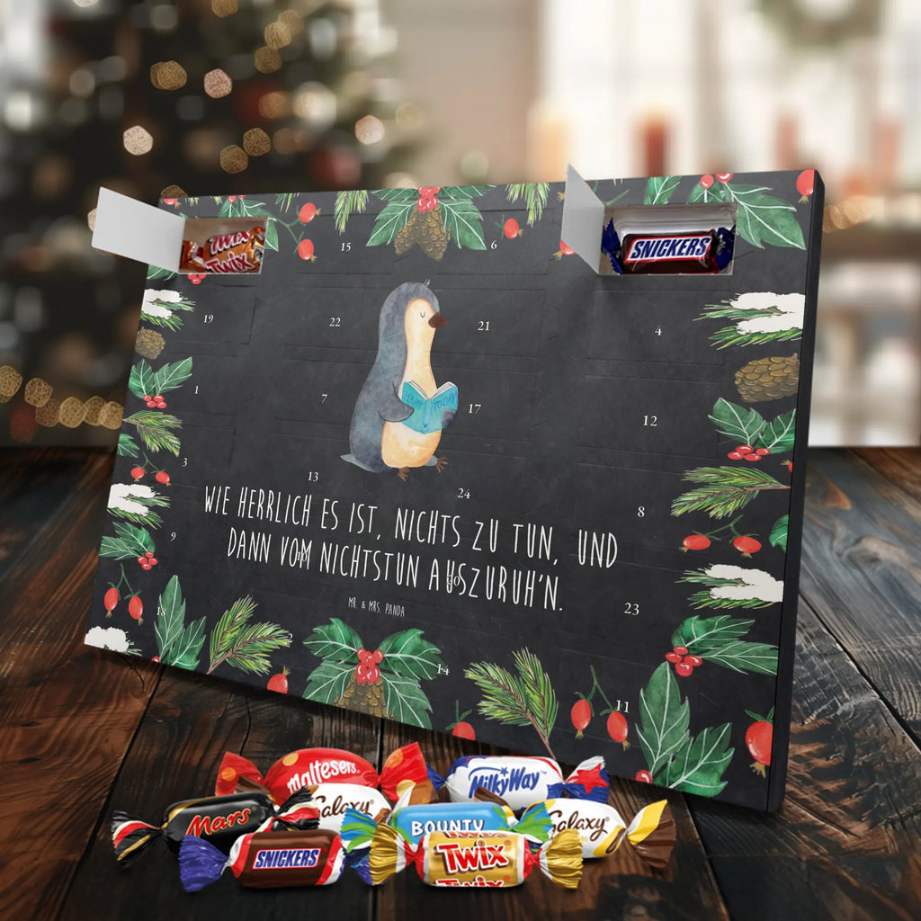 Chocolate advent calendar Penguin A book North Pole, Penguins, penguins, leisure, book, vacation, reading, doing nothing, holidays, lazing around, bookworm