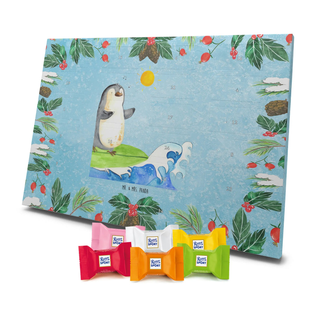 Chocolate advent calendar Penguin surfer North Pole, Penguins, waves, surfing, wave riding, holidays, penguins, surfers