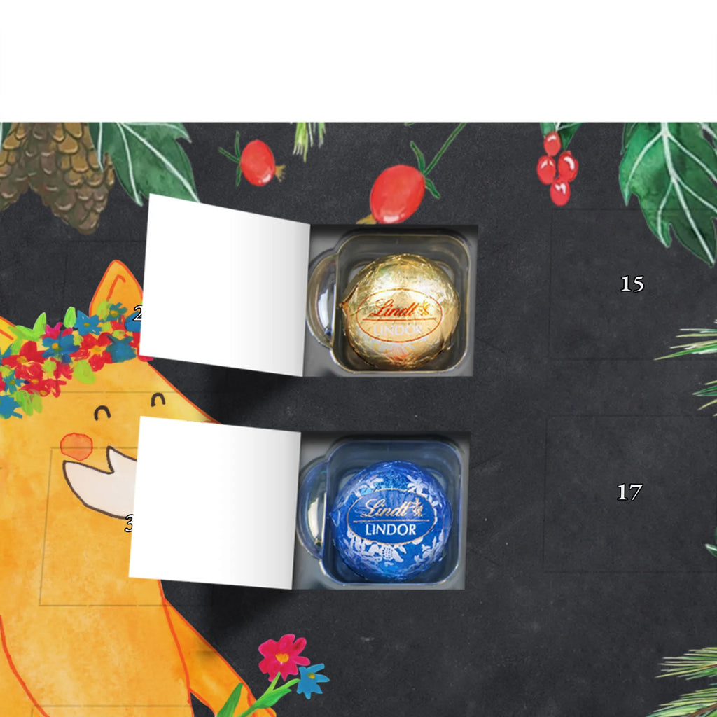 Chocolate advent calendar Fox Flower forest wildlife, clever as a fox, foxes, animal lover, fox girl, flower, flower girl, girlfriends, self-love, me, girlfriend, proof of love, flowers, joy