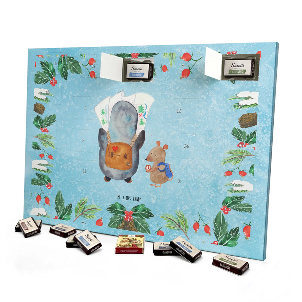 Chocolate advent calendar Penguin & Mouse Hiker North Pole, Penguins, penguins, hiking, road trip, excursion, adventurer, adventure