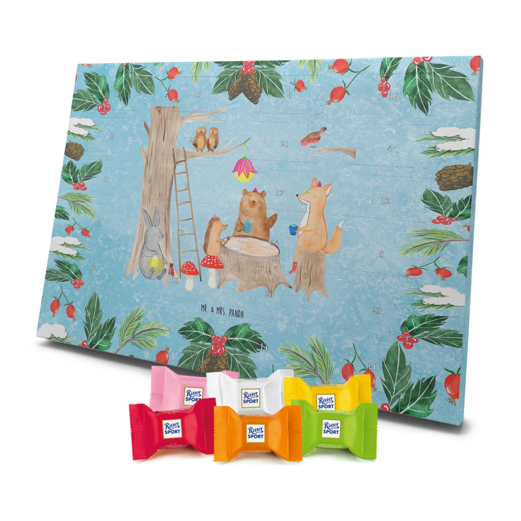 Chocolate advent calendar forest animals picnic gift ideas, gifts, small animals, good mood, cute, funny sayings, cute animal motives, hand drawn, special gifts, card, animal lover, squirrel, mouse, forest animals, hare, forest, picnic