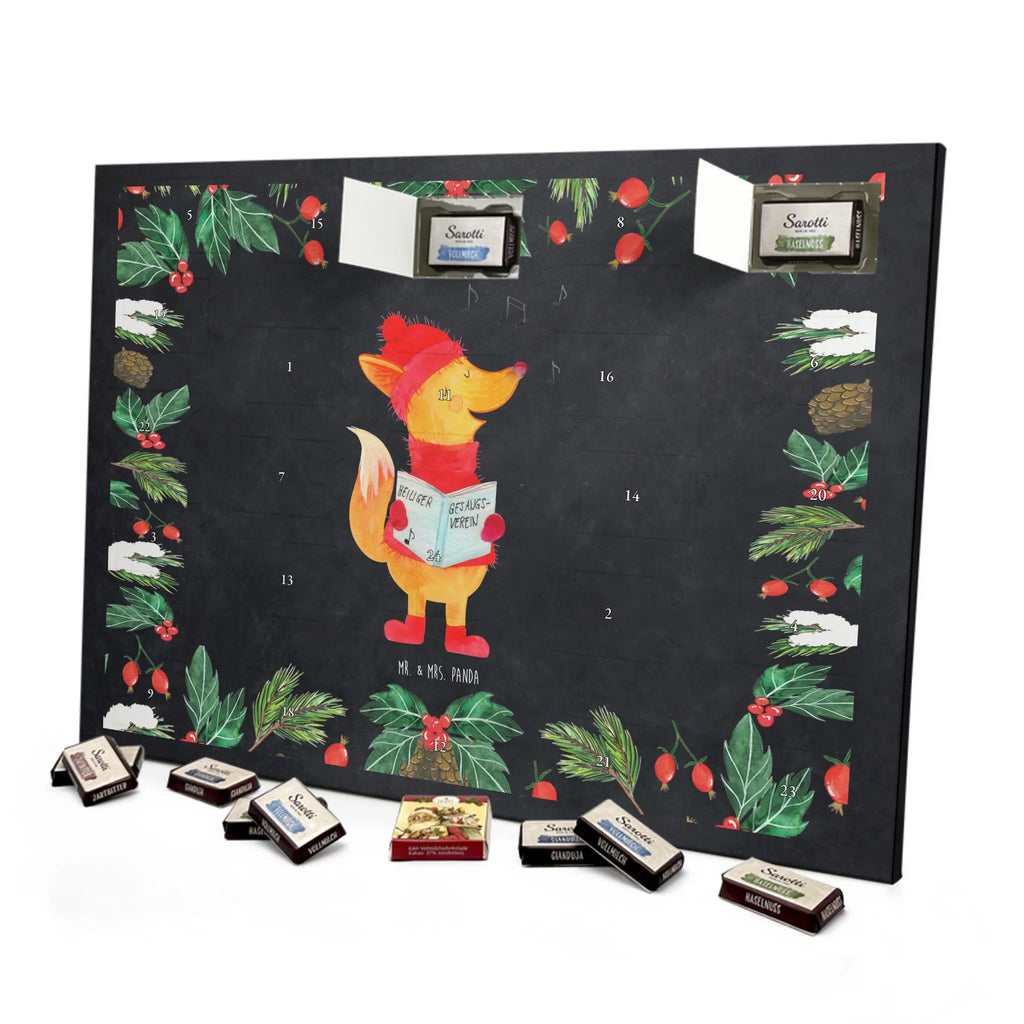 Chocolate advent calendar Fox Singer Christmas time, snow