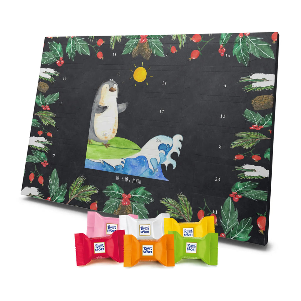 Chocolate advent calendar Penguin surfer North Pole, Penguins, waves, surfing, wave riding, holidays, penguins, surfers