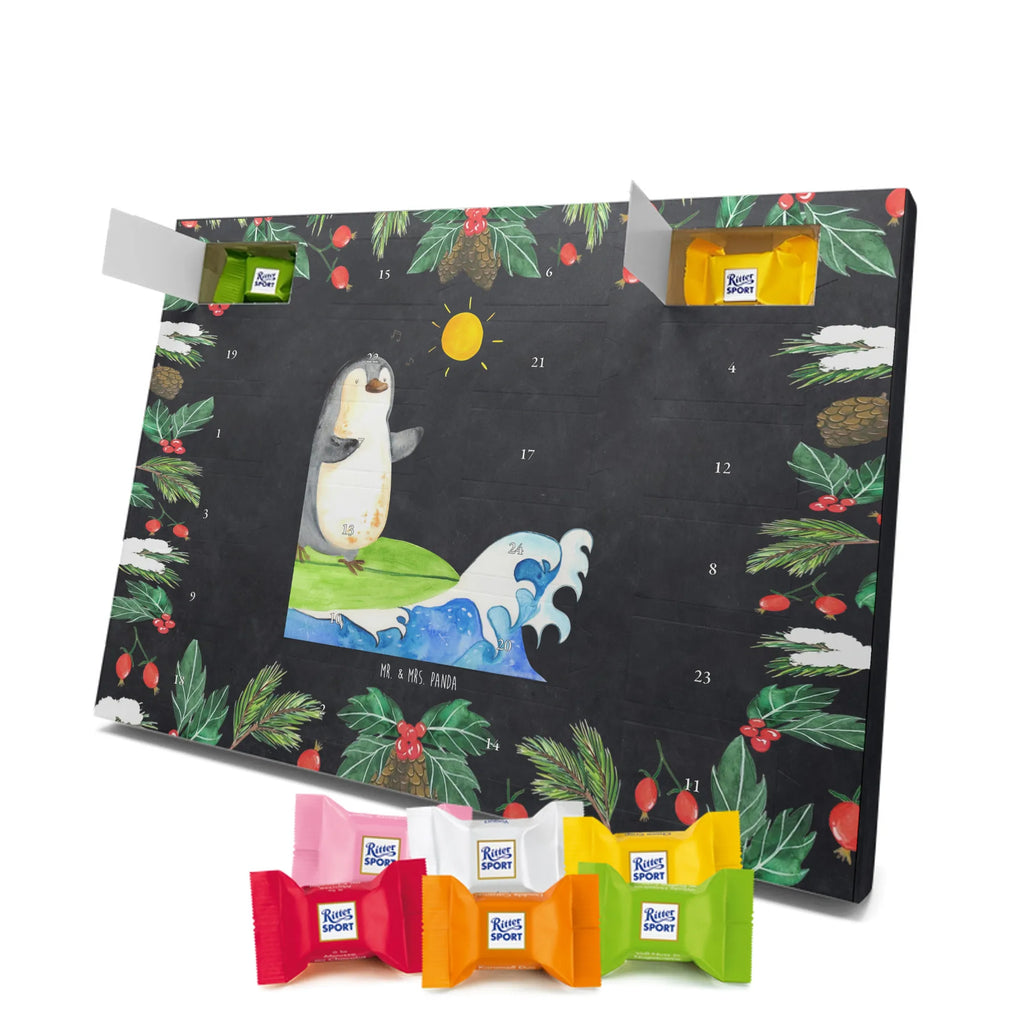 Chocolate advent calendar Penguin surfer North Pole, Penguins, waves, surfing, wave riding, holidays, penguins, surfers
