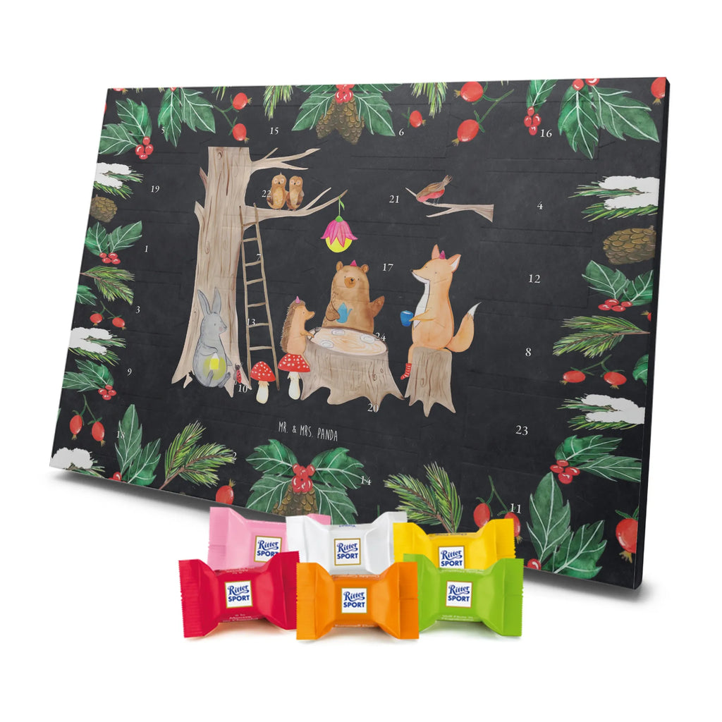 Chocolate advent calendar forest animals picnic gift ideas, gifts, small animals, good mood, cute, funny sayings, cute animal motives, hand drawn, special gifts, card, animal lover, squirrel, mouse, forest animals, hare, forest, picnic