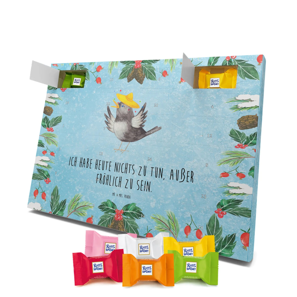 Chocolate advent calendar Crow sombrero gift ideas, gifts, small animals, good mood, cute, funny sayings, cute animal motives, hand drawn, special gifts, card, animal lover, Saying positive, Raven, Birds, Bird, Be happy, Magpie, Happiness Saying