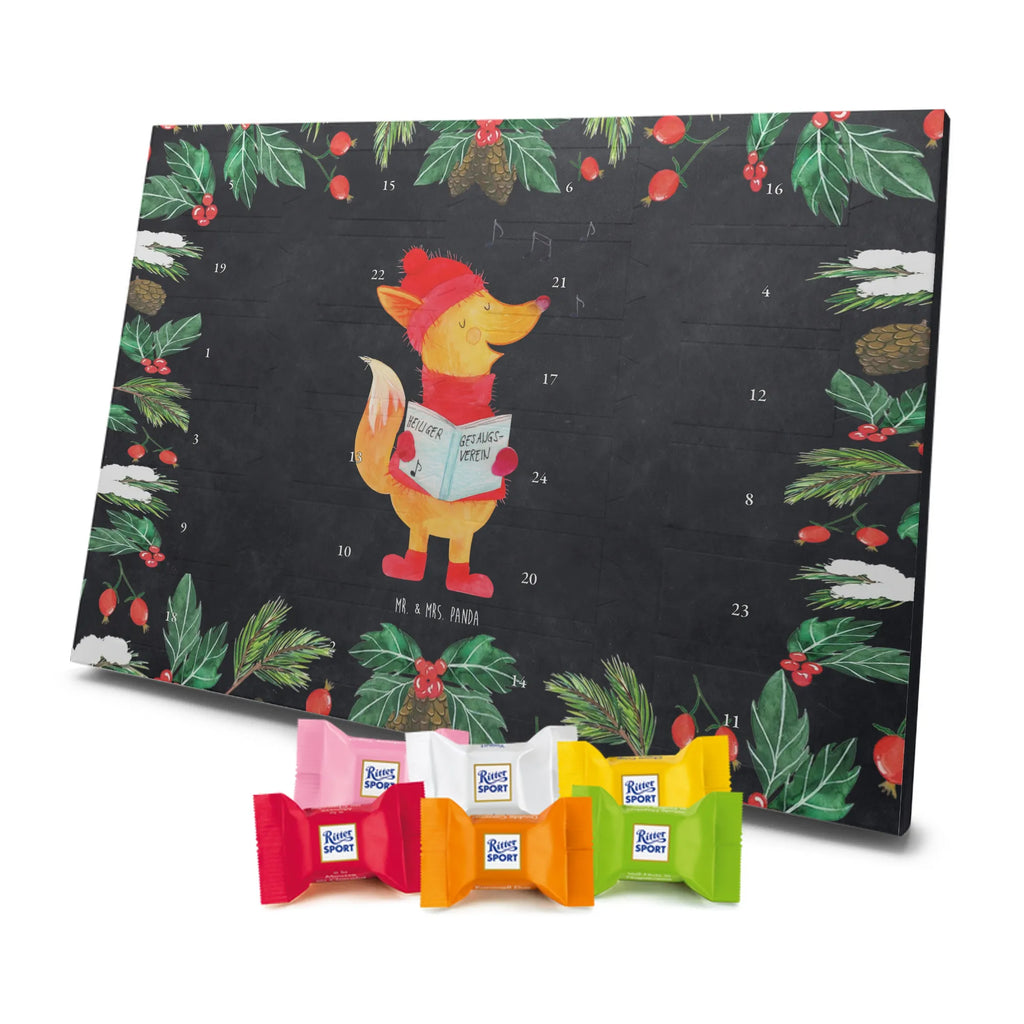 Chocolate advent calendar Fox Singer Christmas time, snow