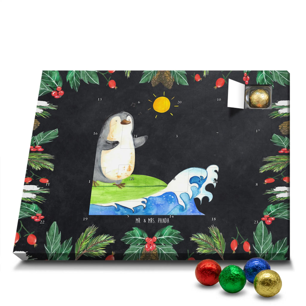 Chocolate advent calendar Penguin surfer North Pole, Penguins, waves, surfing, wave riding, holidays, penguins, surfers