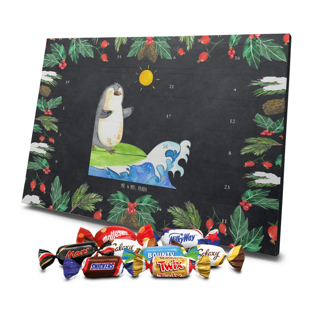 Chocolate advent calendar Penguin surfer North Pole, Penguins, waves, surfing, wave riding, holidays, penguins, surfers