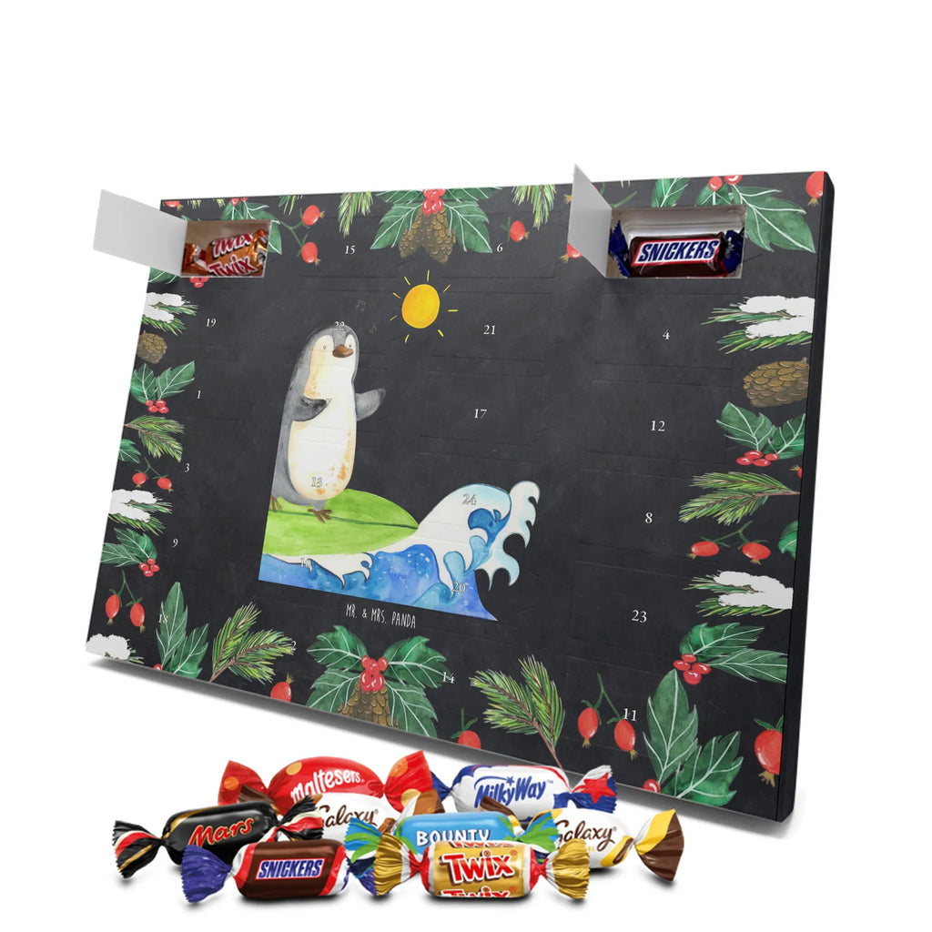 Chocolate advent calendar Penguin surfer North Pole, Penguins, waves, surfing, wave riding, holidays, penguins, surfers