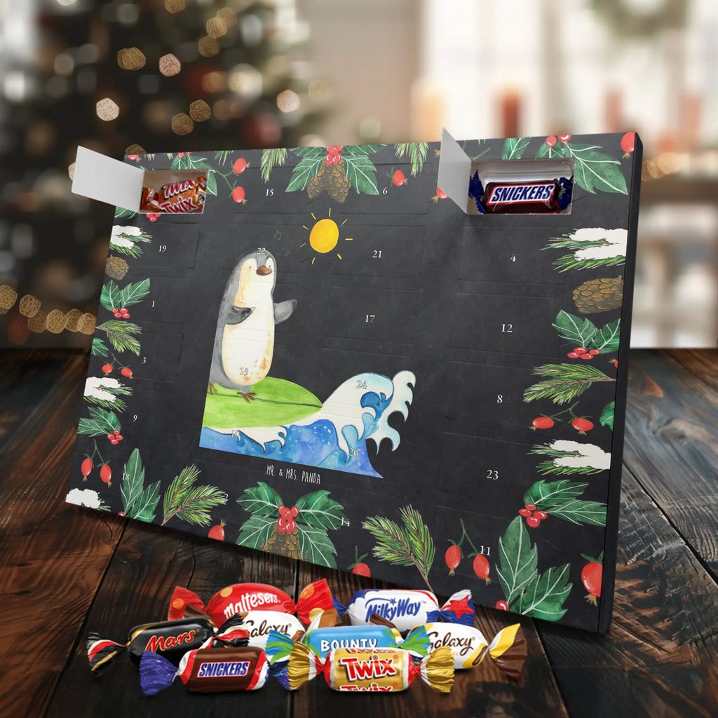 Chocolate advent calendar Penguin surfer North Pole, Penguins, waves, surfing, wave riding, holidays, penguins, surfers