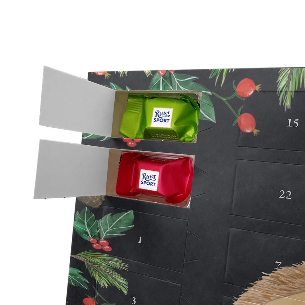 Chocolate advent calendar Hedgehog Pray gift ideas, gifts, small animals, good mood, cute, funny sayings, cute animal motives, hand drawn, special gifts, card, animal lover, pray, God, sun hat, enjoy, hedgehog with hat, gratitude, be grateful