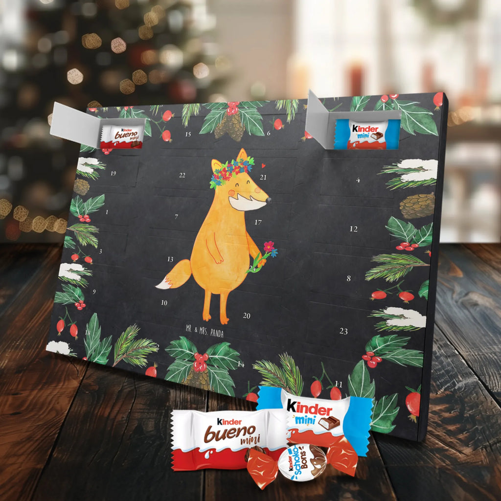 Chocolate advent calendar Fox Flower forest wildlife, clever as a fox, foxes, animal lover, fox girl, flower, flower girl, girlfriends, self-love, me, girlfriend, proof of love, flowers, joy