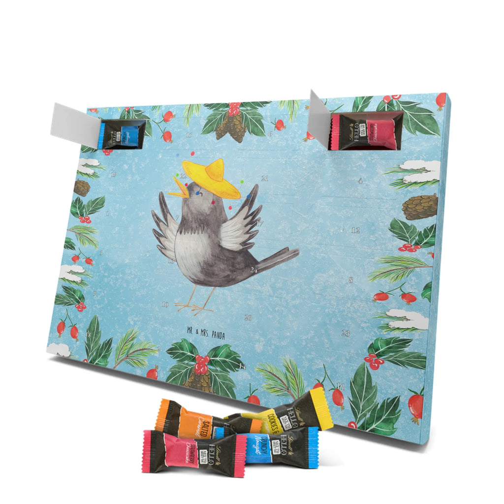 Chocolate advent calendar Crow sombrero gift ideas, gifts, small animals, good mood, cute, funny sayings, cute animal motives, hand drawn, special gifts, card, animal lover, Saying positive, Raven, Birds, Bird, Be happy, Magpie, Happiness Saying