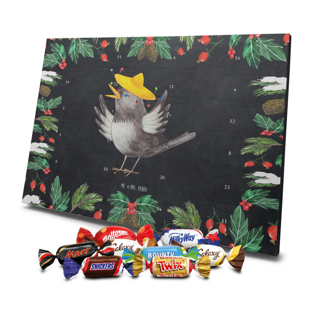 Chocolate advent calendar Crow sombrero gift ideas, gifts, small animals, good mood, cute, funny sayings, cute animal motives, hand drawn, special gifts, card, animal lover, Saying positive, Raven, Birds, Bird, Be happy, Magpie, Happiness Saying