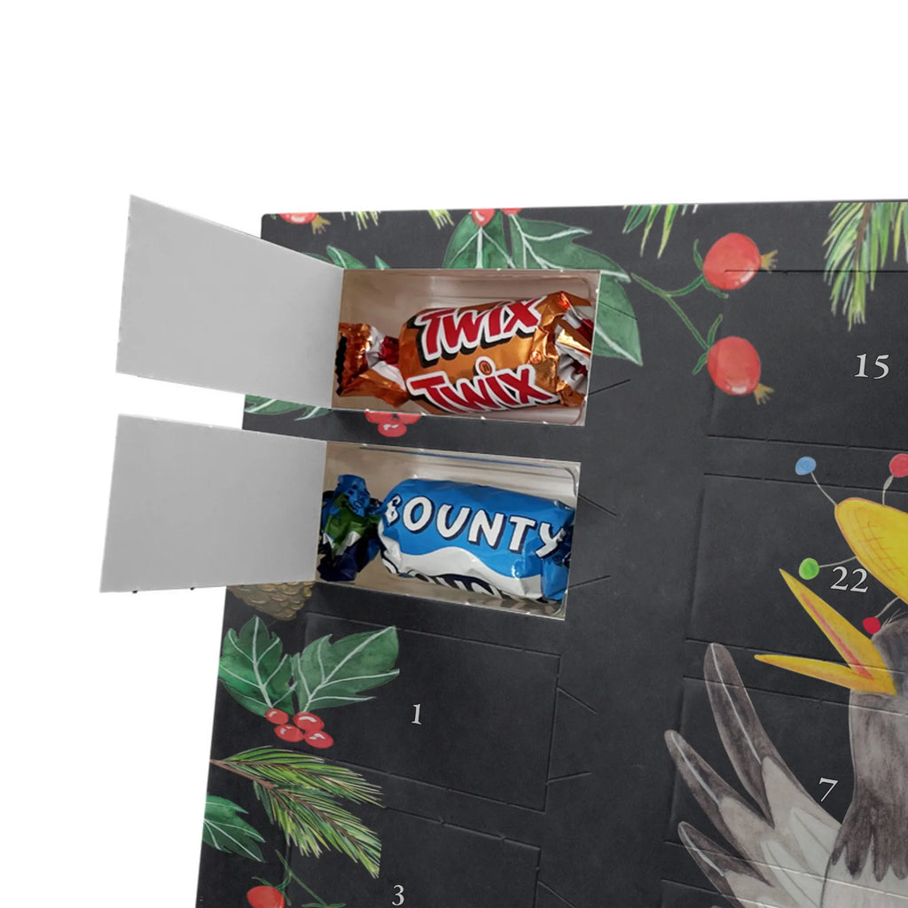 Chocolate advent calendar Crow sombrero gift ideas, gifts, small animals, good mood, cute, funny sayings, cute animal motives, hand drawn, special gifts, card, animal lover, Saying positive, Raven, Birds, Bird, Be happy, Magpie, Happiness Saying