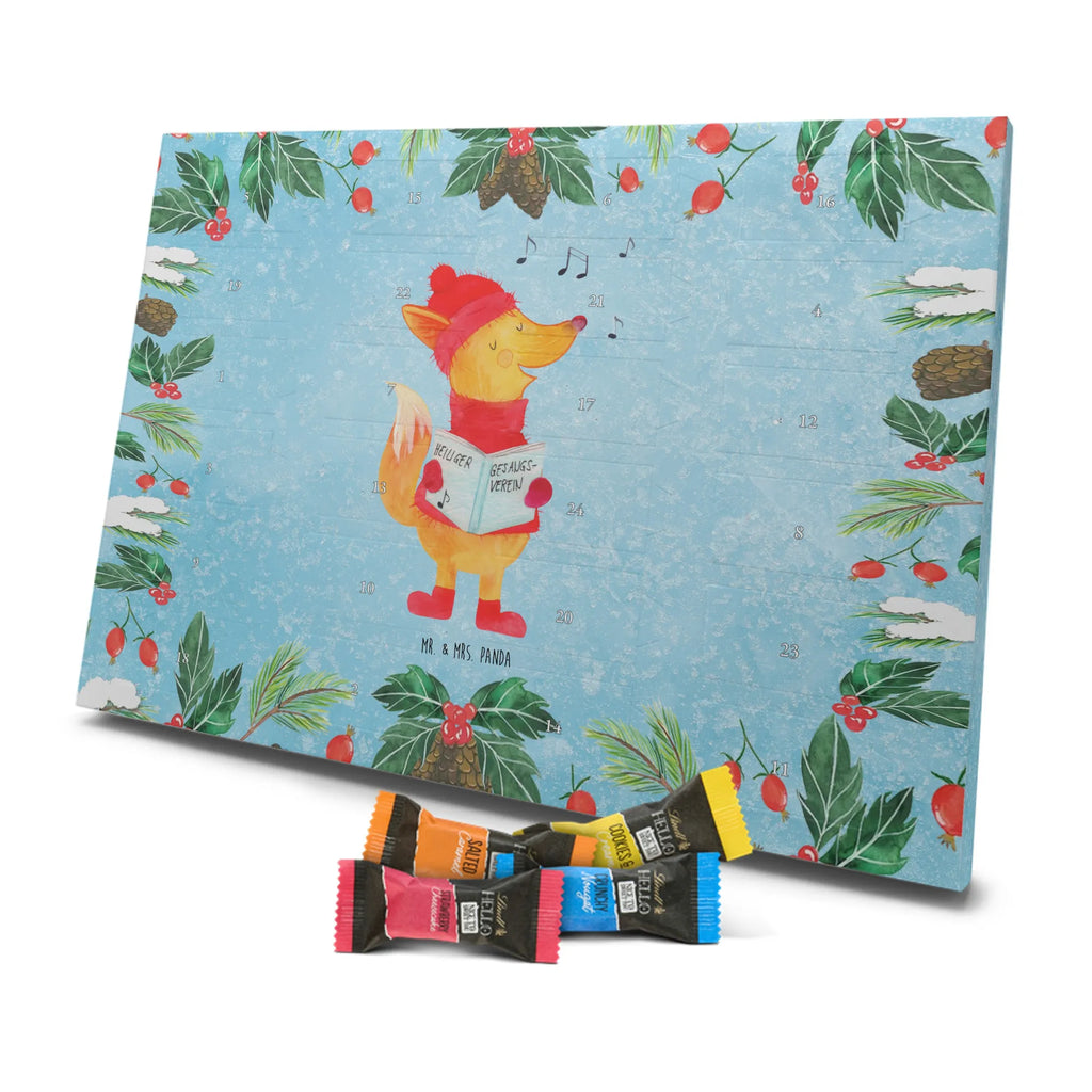 Chocolate advent calendar Fox Singer Christmas time, snow