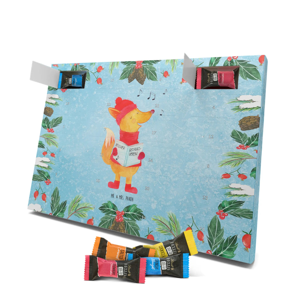 Chocolate advent calendar Fox Singer Christmas time, snow