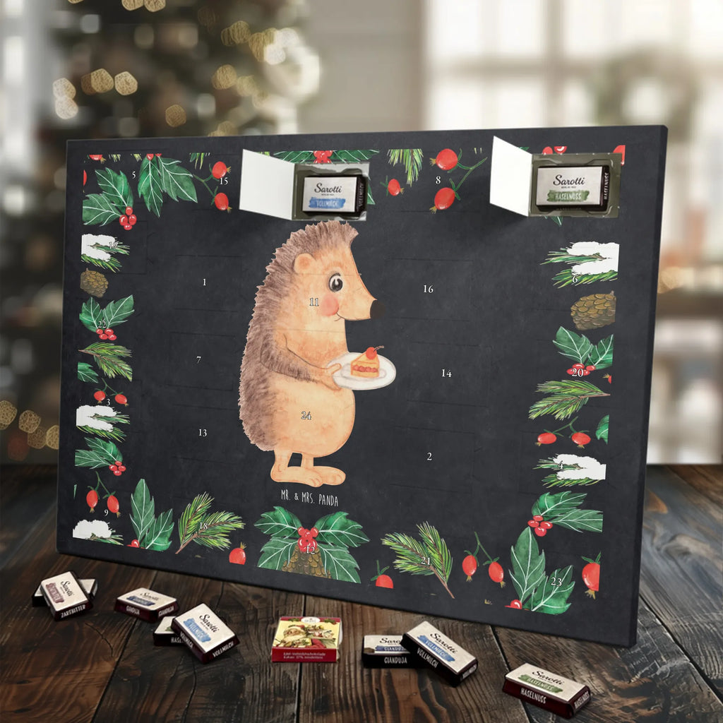 Chocolate advent calendar Hedgehog piece of cake gift ideas, gifts, small animals, good mood, cute, funny sayings, cute animal motives, hand drawn, special gifts, card, animal lover, birthday cake, invitation party, bake cake, food saying, baking gift, cake