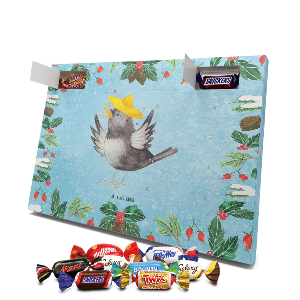 Chocolate advent calendar Crow sombrero gift ideas, gifts, small animals, good mood, cute, funny sayings, cute animal motives, hand drawn, special gifts, card, animal lover, Saying positive, Raven, Birds, Bird, Be happy, Magpie, Happiness Saying