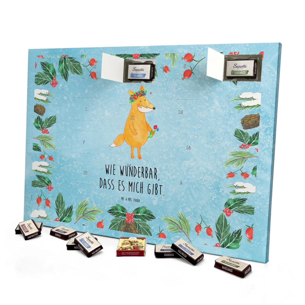 Chocolate advent calendar Fox Flower forest wildlife, clever as a fox, foxes, animal lover, fox girl, flower, flower girl, girlfriends, self-love, me, girlfriend, proof of love, flowers, joy
