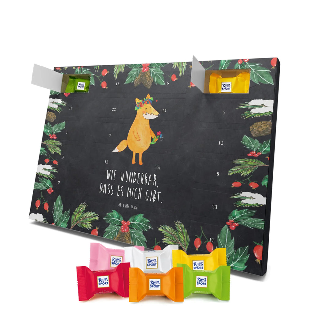 Chocolate advent calendar Fox Flower forest wildlife, clever as a fox, foxes, animal lover, fox girl, flower, flower girl, girlfriends, self-love, me, girlfriend, proof of love, flowers, joy