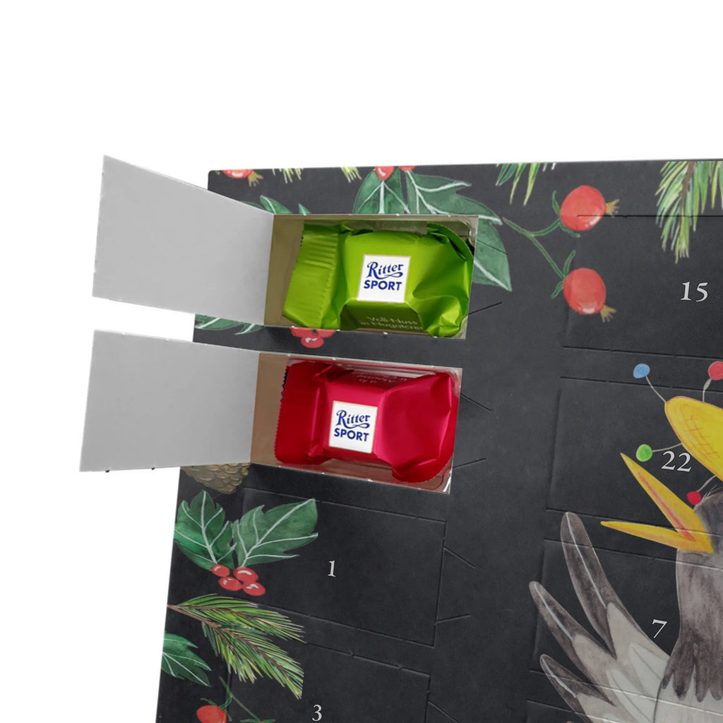 Chocolate advent calendar Crow sombrero gift ideas, gifts, small animals, good mood, cute, funny sayings, cute animal motives, hand drawn, special gifts, card, animal lover, Saying positive, Raven, Birds, Bird, Be happy, Magpie, Happiness Saying