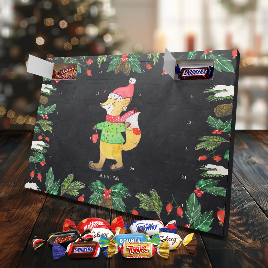 Chocolate advent calendar Fox skates Christmas time, snow, christmas eve, santa claus, christmas time, christmas days, fir tree, christmas tree, christmas present