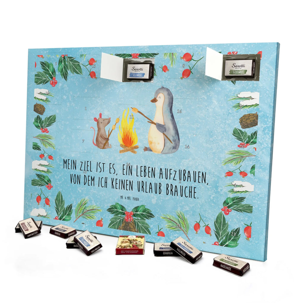 Chocolate advent calendar Penguin campfire North Pole, Penguins, mouse, penguins, everyday office life, new start, life motto, fire, work, campfire, life motivation