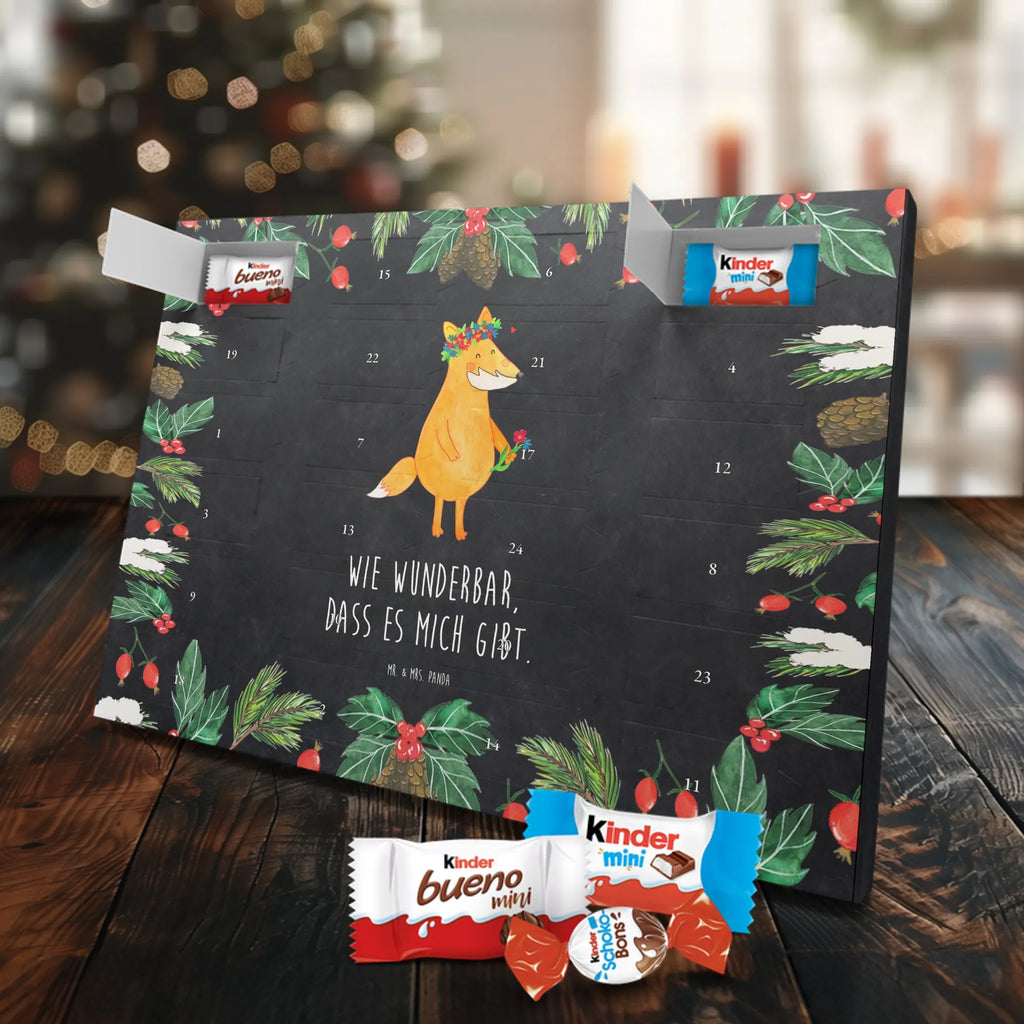 Chocolate advent calendar Fox Flower forest wildlife, clever as a fox, foxes, animal lover, fox girl, flower, flower girl, girlfriends, self-love, me, girlfriend, proof of love, flowers, joy