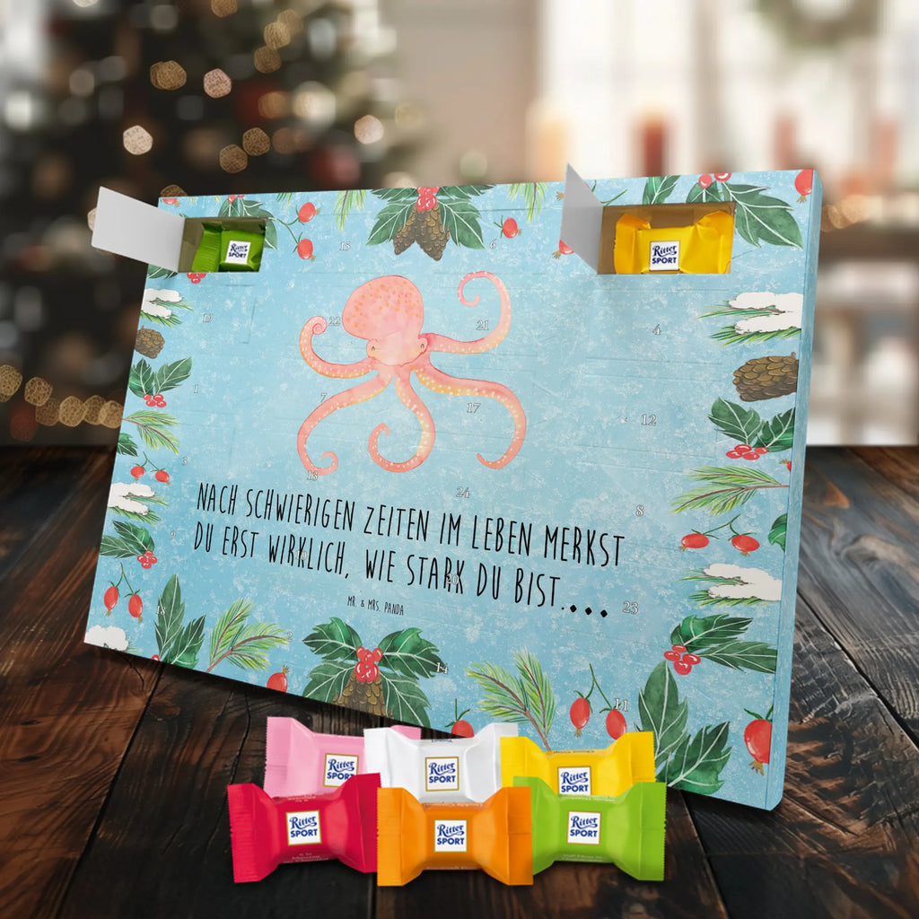 Chocolate advent calendar Squid gift ideas, gifts, small animals, good mood, cute, funny sayings, cute animal motives, hand drawn, special gifts, card, animal lover, octopus, ocean, squid, arms, sea animal, water