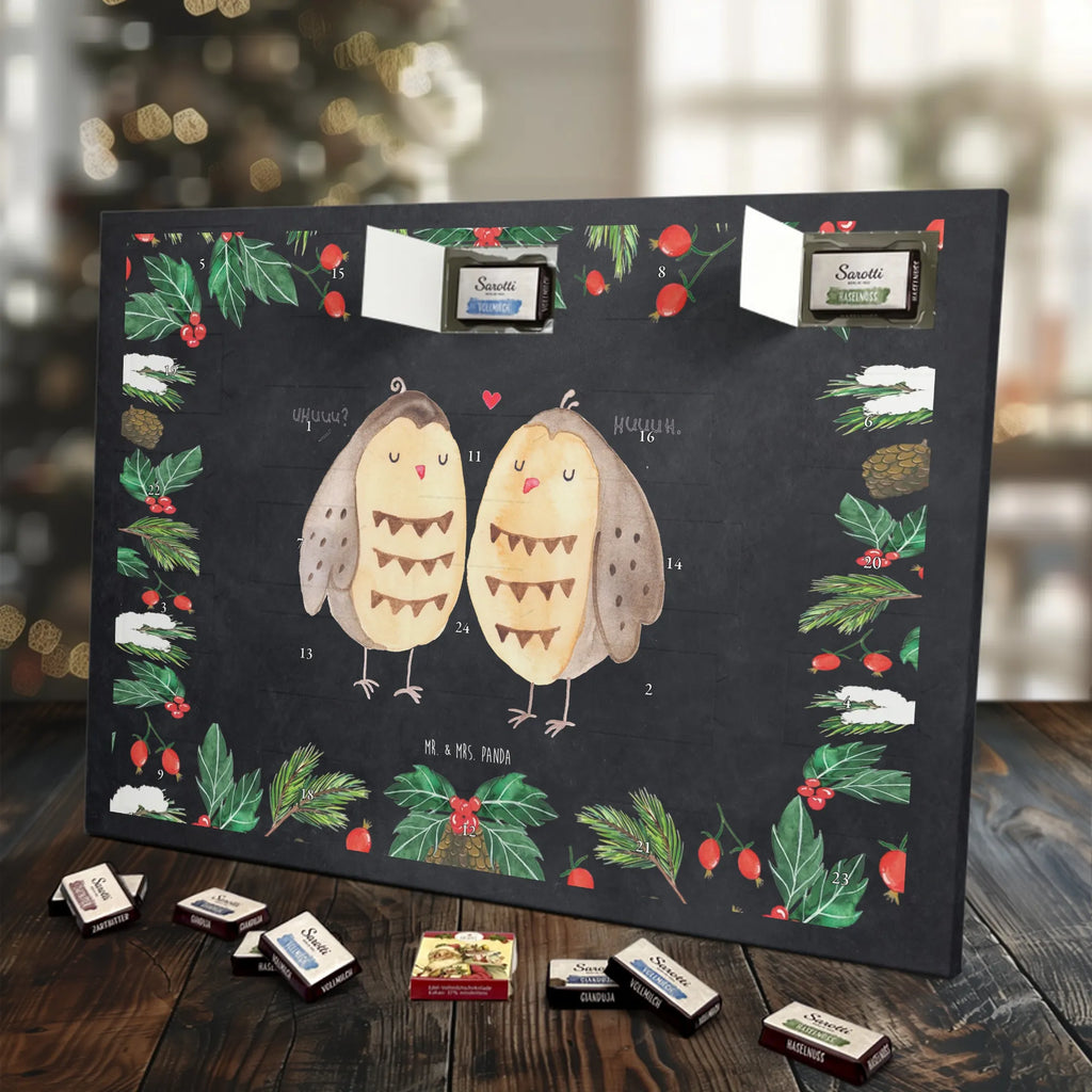 Chocolate advent calendar owls Love illustrated, nocturnal, romantic gift, gift ideas, birthday present, forest animal, bird, owl decor, Girlfriend gift, Pun funny, Owl decoration, Love saying, Wedding saying, Friend