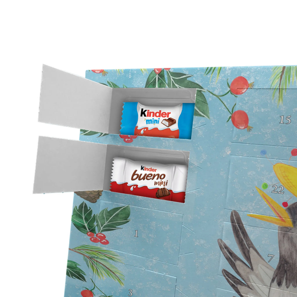 Chocolate advent calendar Crow sombrero gift ideas, gifts, small animals, good mood, cute, funny sayings, cute animal motives, hand drawn, special gifts, card, animal lover, Saying positive, Raven, Birds, Bird, Be happy, Magpie, Happiness Saying