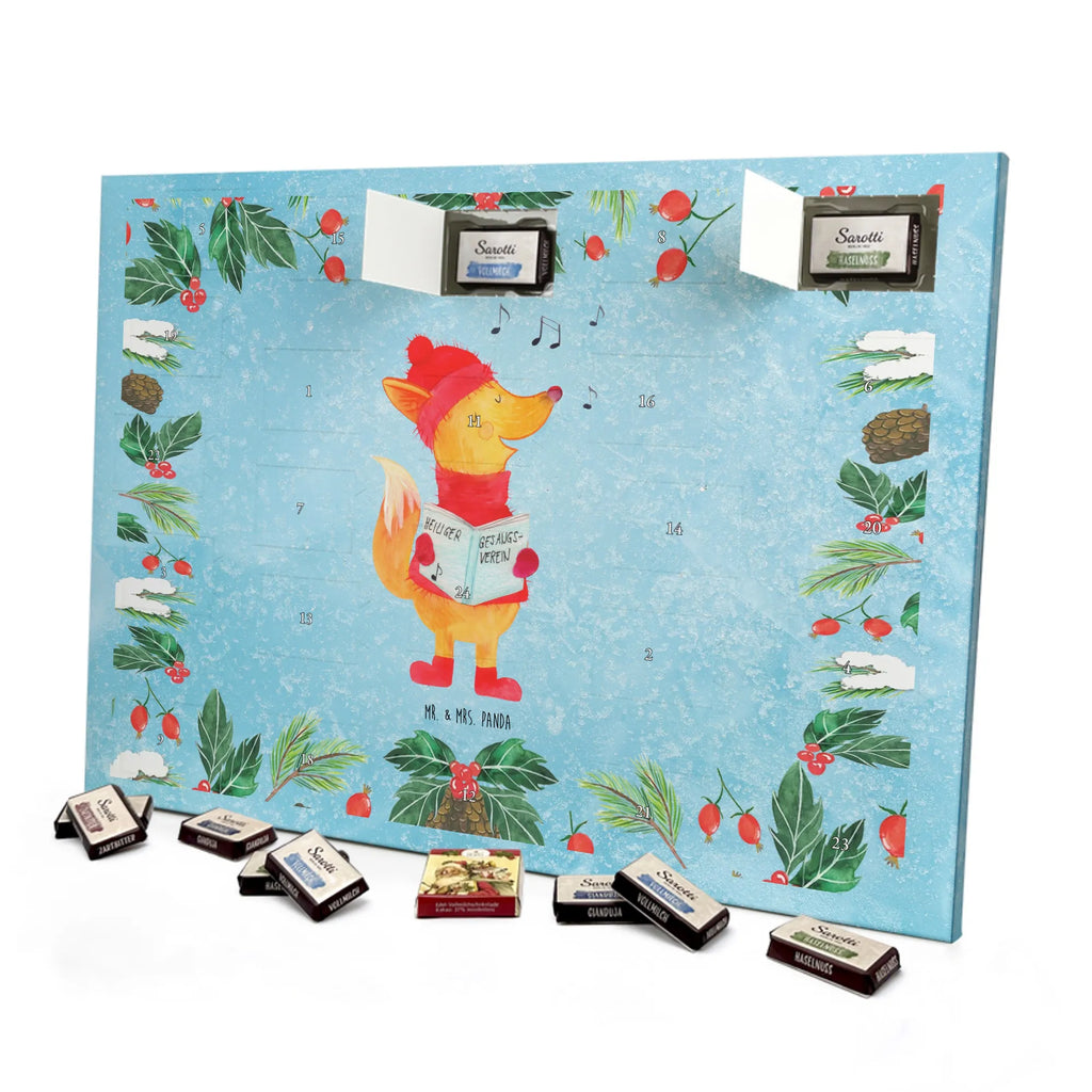 Chocolate advent calendar Fox Singer Christmas time, snow