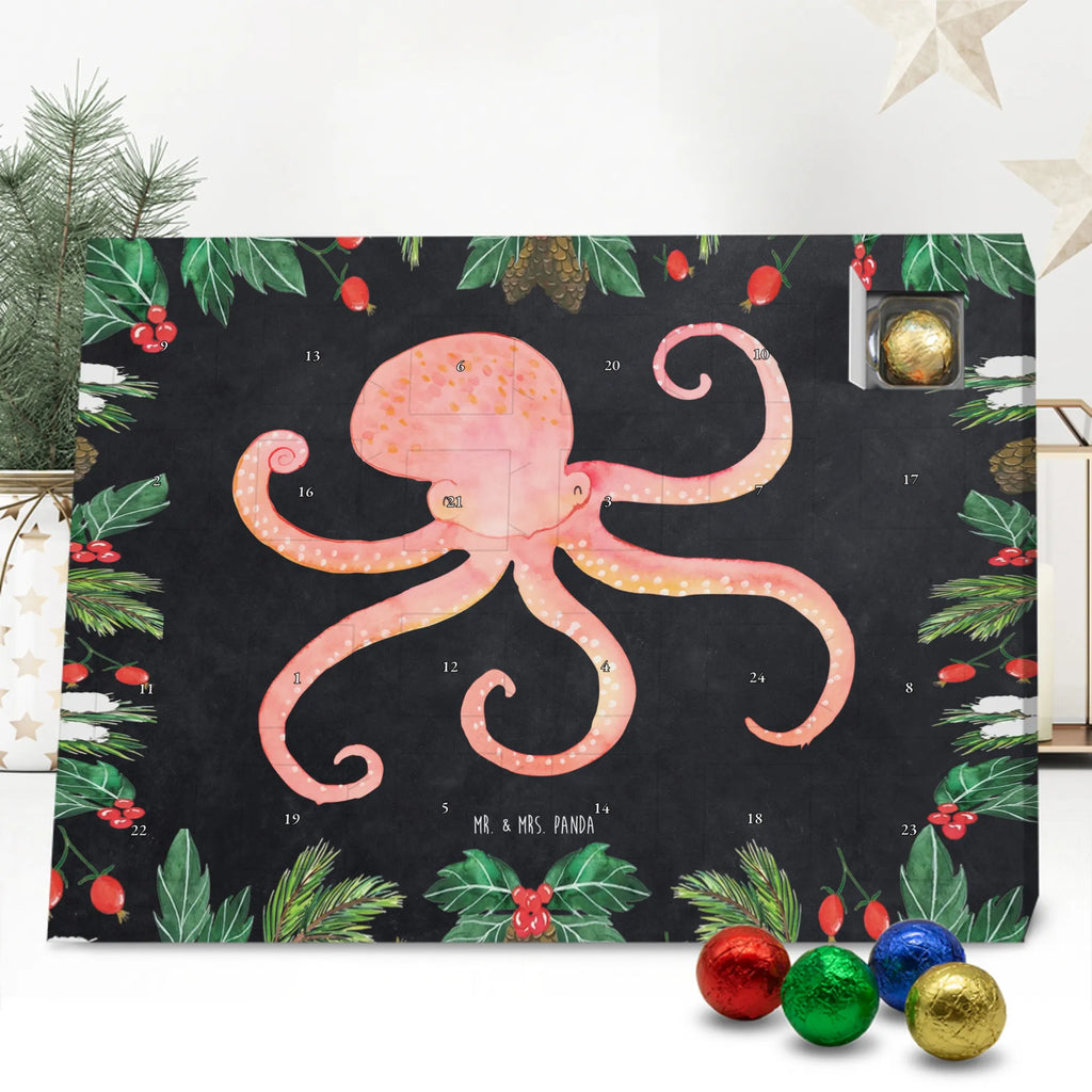 Chocolate advent calendar Squid gift ideas, gifts, small animals, good mood, cute, funny sayings, cute animal motives, hand drawn, special gifts, card, animal lover, octopus, ocean, squid, arms, sea animal, water