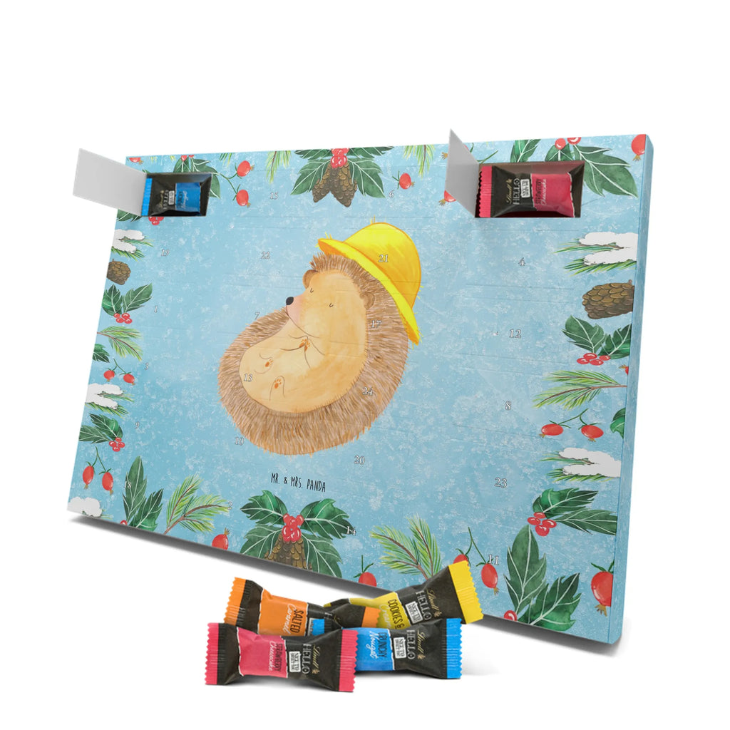 Chocolate advent calendar Hedgehog Pray gift ideas, gifts, small animals, good mood, cute, funny sayings, cute animal motives, hand drawn, special gifts, card, animal lover, pray, God, sun hat, enjoy, hedgehog with hat, gratitude, be grateful