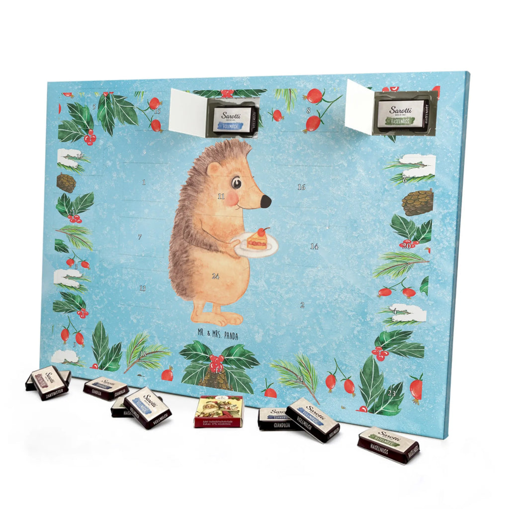 Chocolate advent calendar Hedgehog piece of cake gift ideas, gifts, small animals, good mood, cute, funny sayings, cute animal motives, hand drawn, special gifts, card, animal lover, birthday cake, invitation party, bake cake, food saying, baking gift, cake