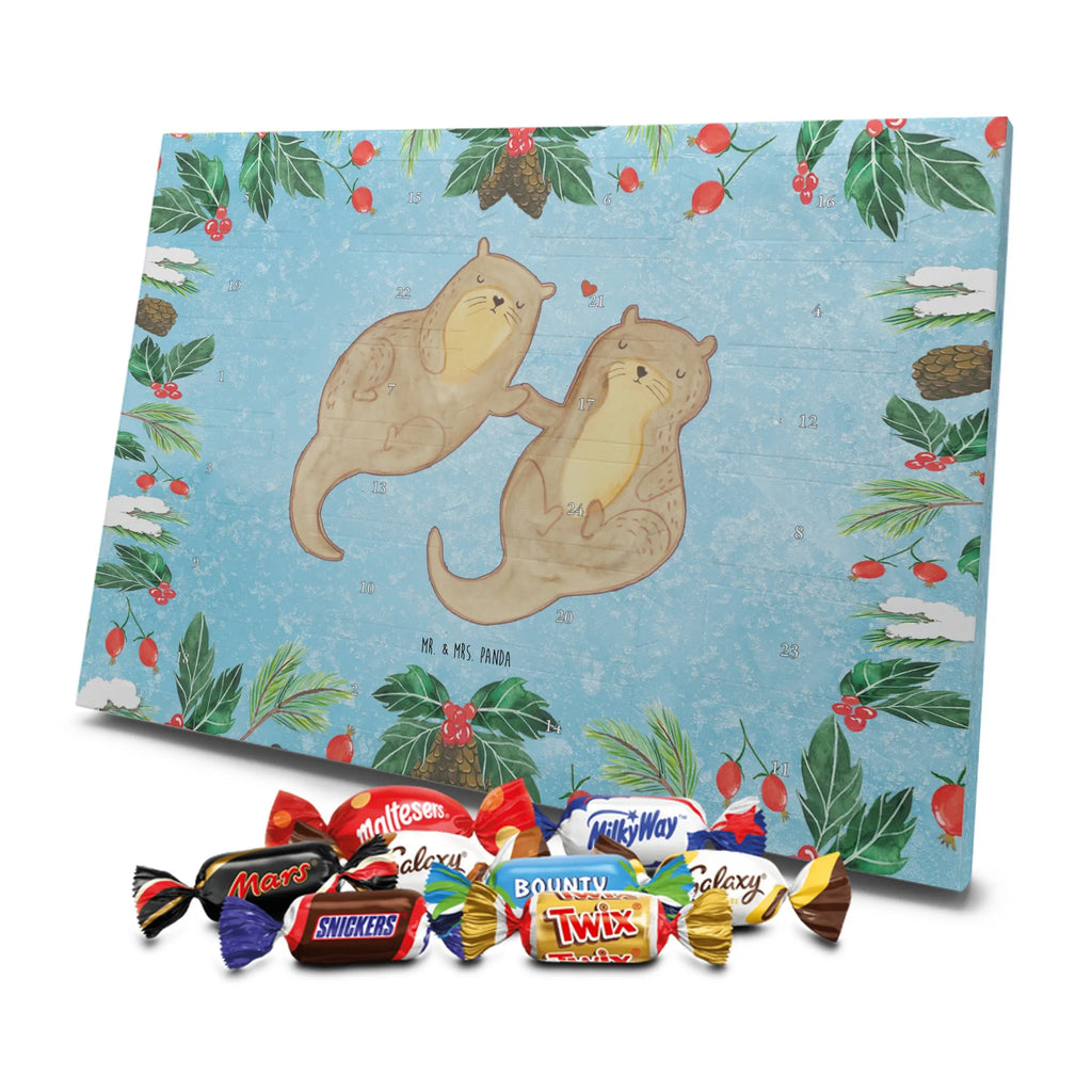 Chocolate advent calendar otter holding hands mammal, predator, gifts for people in love, gift ideas for animal lovers, animal, aquatic animal, marten, otter gifts, water mammal, water, water animal, sea otter, animal lover, European otter, baby otter, Otter Sea Otter Lake Otter