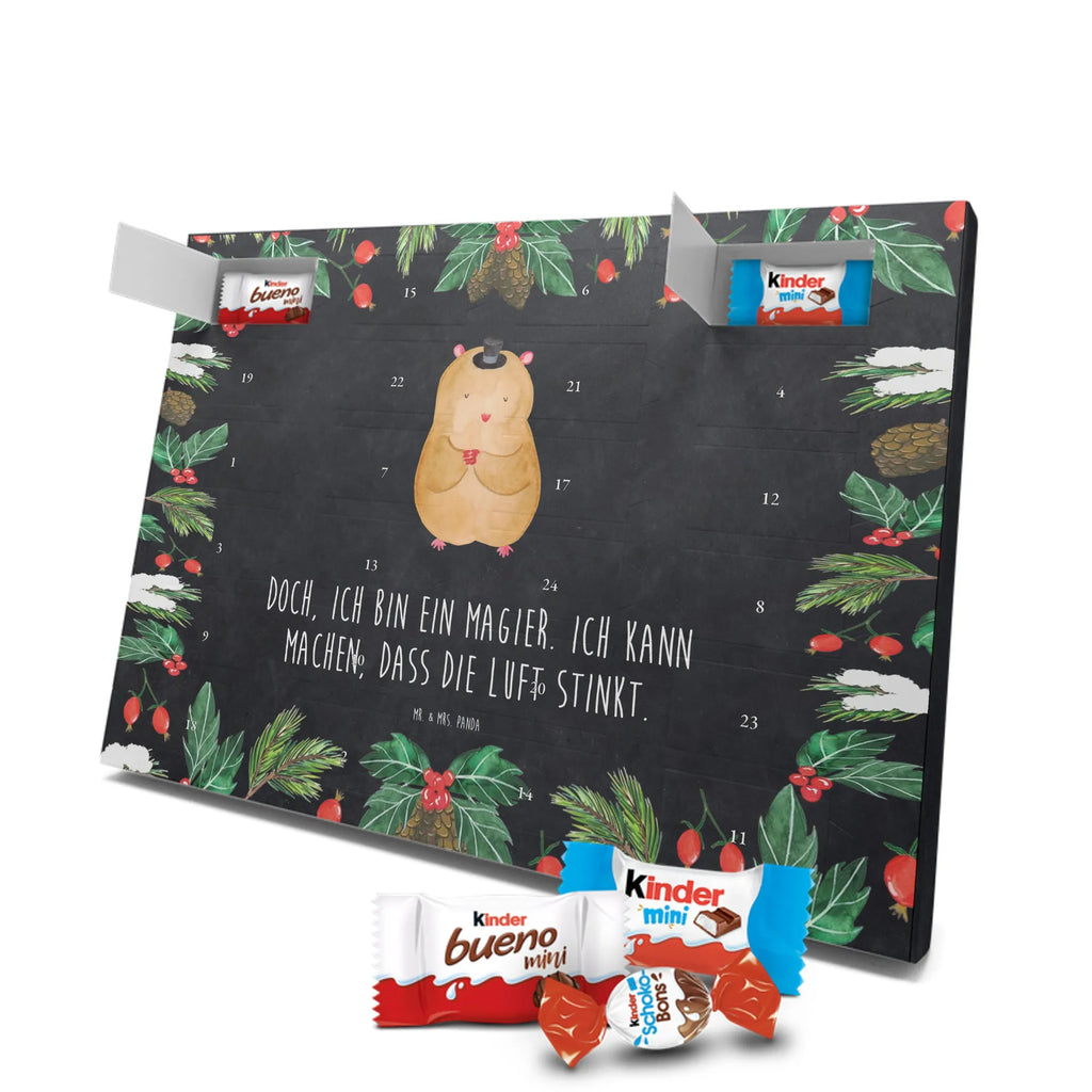 Chocolate advent calendar hamster cap gift ideas, gifts, small animals, good mood, cute, funny sayings, cute animal motives, hand drawn, special gifts, card, animal lover, top hat, dwarf hamster, magician, wizard, hat