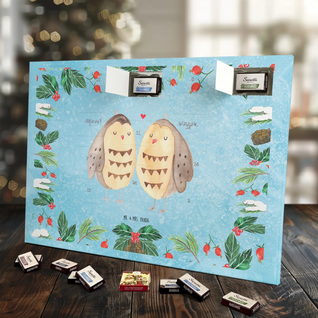 Chocolate advent calendar owls Love illustrated, nocturnal, romantic gift, gift ideas, birthday present, forest animal, bird, owl decor, Girlfriend gift, Pun funny, Owl decoration, Love saying, Wedding saying, Friend