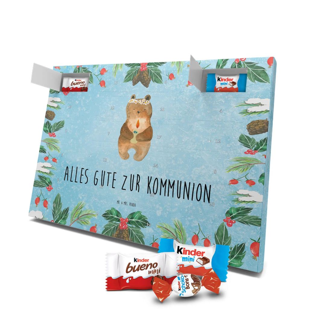 Chocolate advent calendar bear communion cuddly toy, teddy bear, God's blessing, catholic, baptismal candle, communion