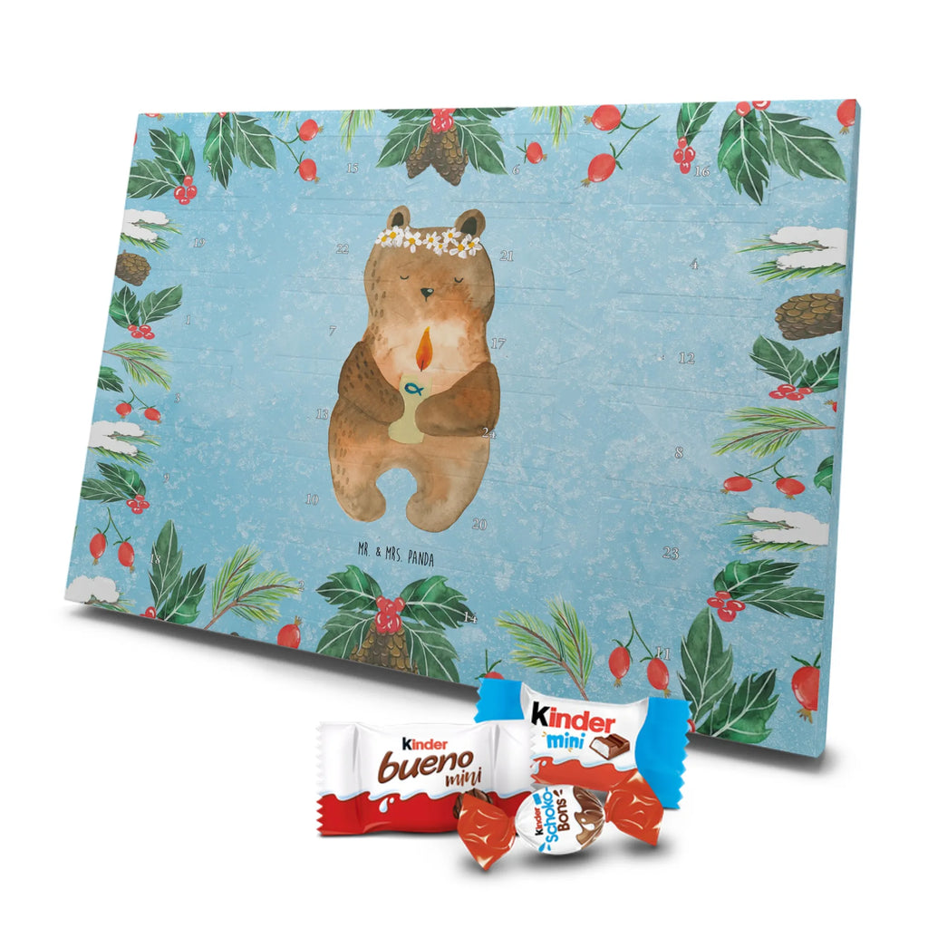 Chocolate advent calendar bear communion cuddly toy, teddy bear, God's blessing, catholic, baptismal candle, communion