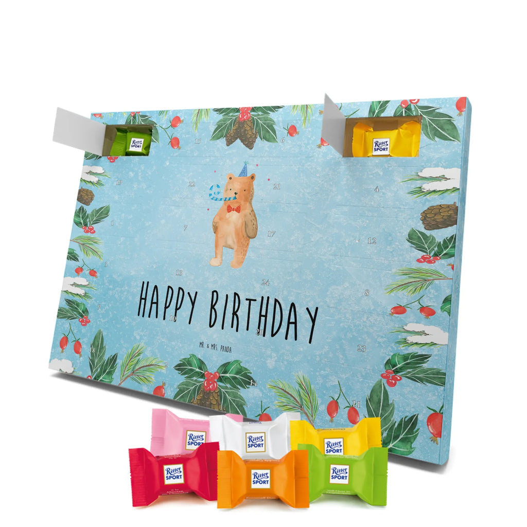 Chocolate advent calendar bear Birthday cuddly toy, teddy bear