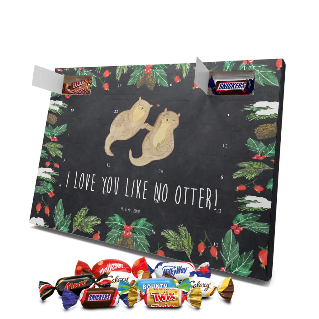 Chocolate advent calendar otter holding hands mammal, predator, gifts for people in love, gift ideas for animal lovers, animal, aquatic animal, marten, otter gifts, water mammal, water, water animal, sea otter, animal lover, European otter, baby otter, Otter Sea Otter Lake Otter