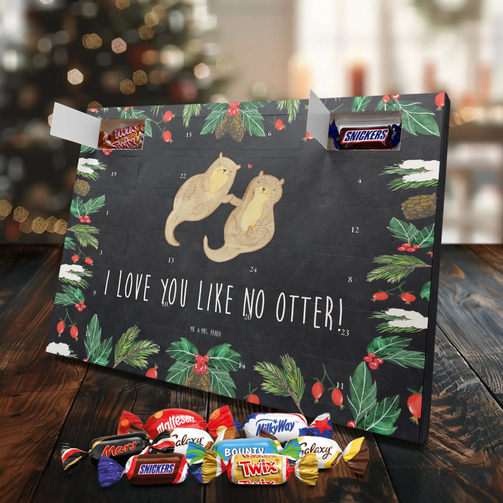 Chocolate advent calendar otter holding hands mammal, predator, gifts for people in love, gift ideas for animal lovers, animal, aquatic animal, marten, otter gifts, water mammal, water, water animal, sea otter, animal lover, European otter, baby otter, Otter Sea Otter Lake Otter