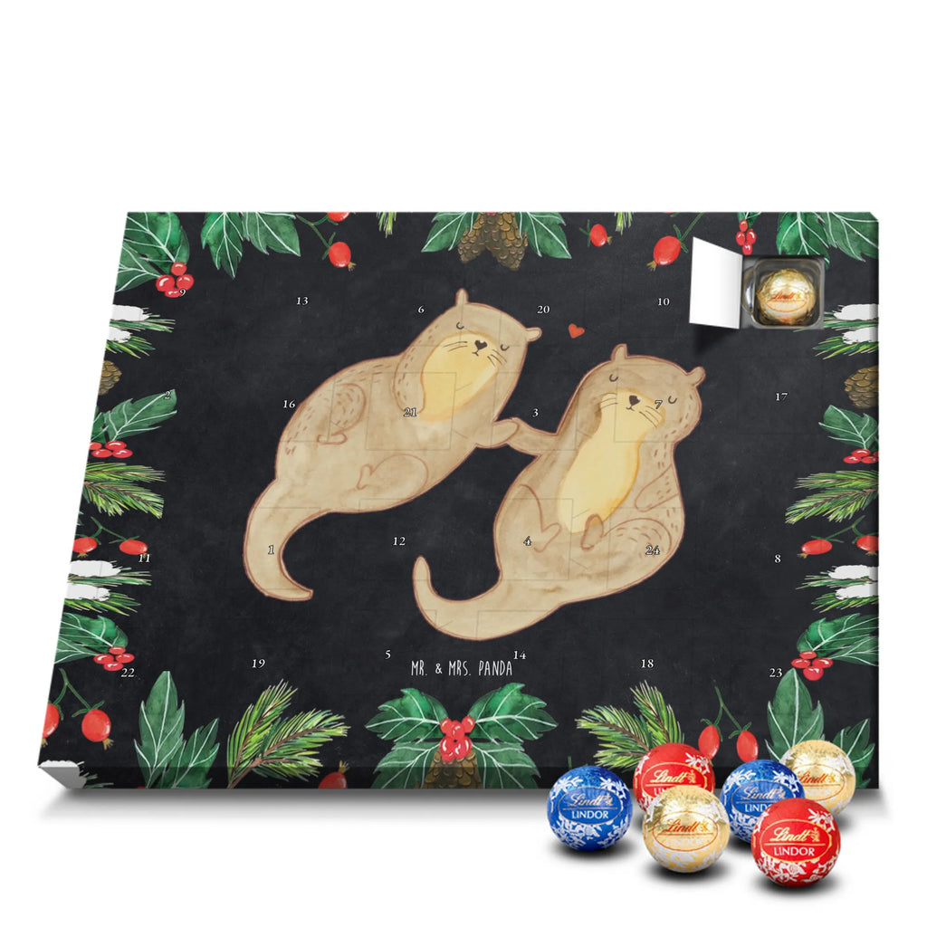 Chocolate advent calendar otter holding hands mammal, predator, gifts for people in love, gift ideas for animal lovers, animal, aquatic animal, marten, otter gifts, water mammal, water, water animal, sea otter, animal lover, European otter, baby otter, Otter Sea Otter Lake Otter