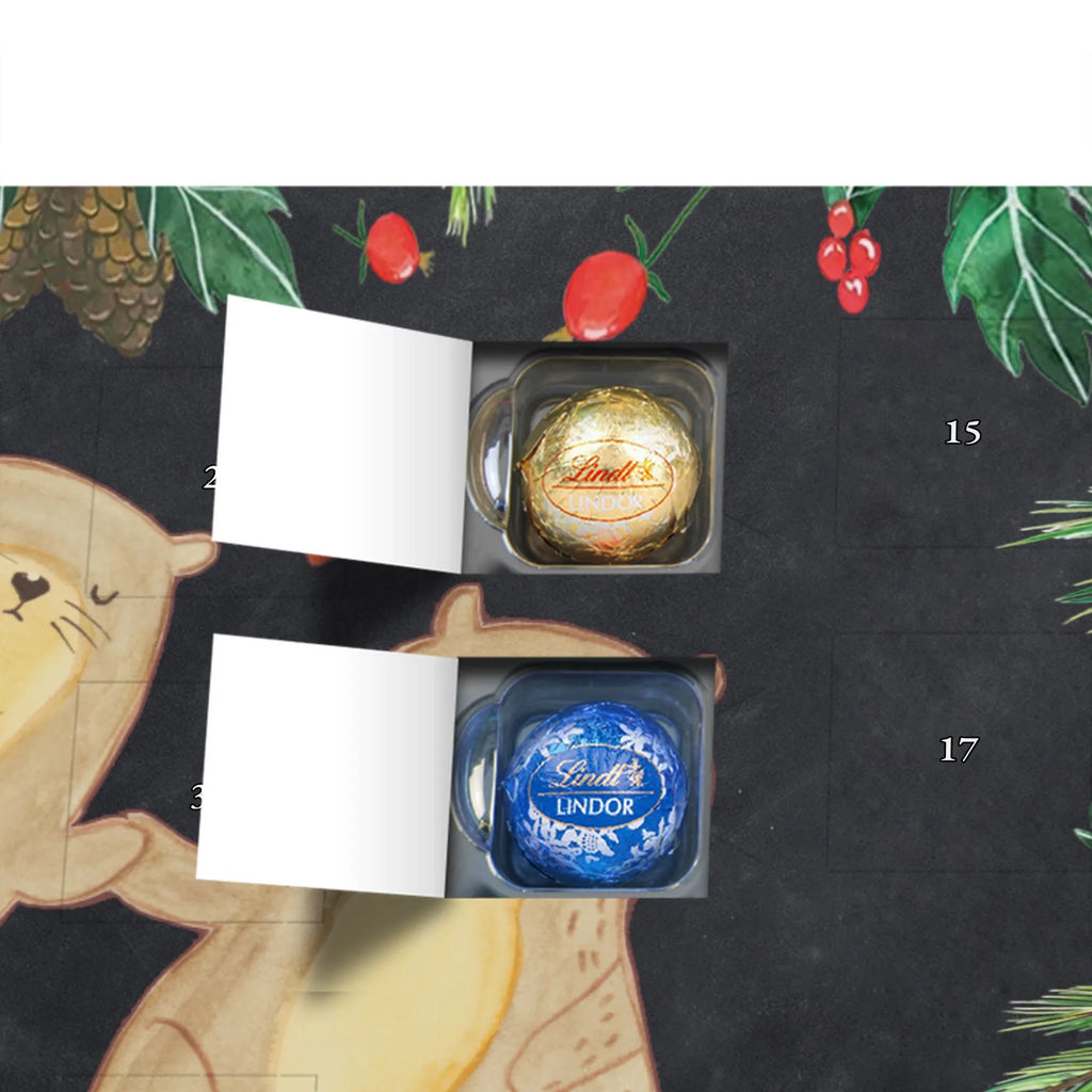 Chocolate advent calendar otter holding hands mammal, predator, gifts for people in love, gift ideas for animal lovers, animal, aquatic animal, marten, otter gifts, water mammal, water, water animal, sea otter, animal lover, European otter, baby otter, Otter Sea Otter Lake Otter